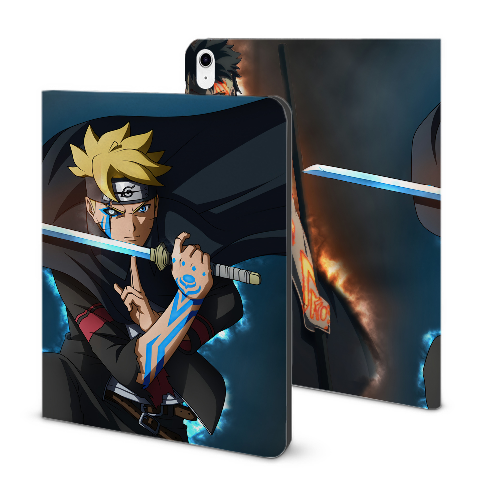 （画像用） NARUTO -ナルト- NARUTO -ナルト- 疾風伝 IPad ケース ブック型 PUレザー TPU 耐衝撃 軽量 薄型 ペン収納なし 全面保護 IPad 各モデル対応